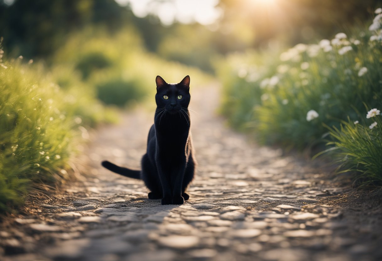A Black Cat Crossing Your Path